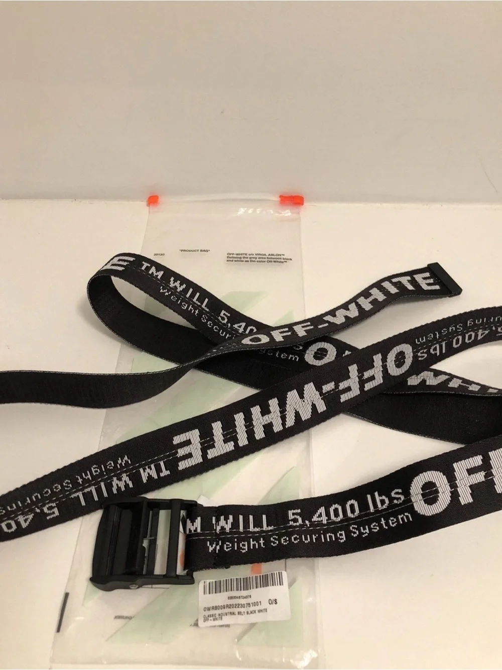 Off-White Black and White Industrial Phone Strap - Logo Webbing